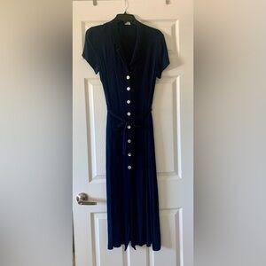 Aritzia Wilfred Shirt Dress Size M Navy